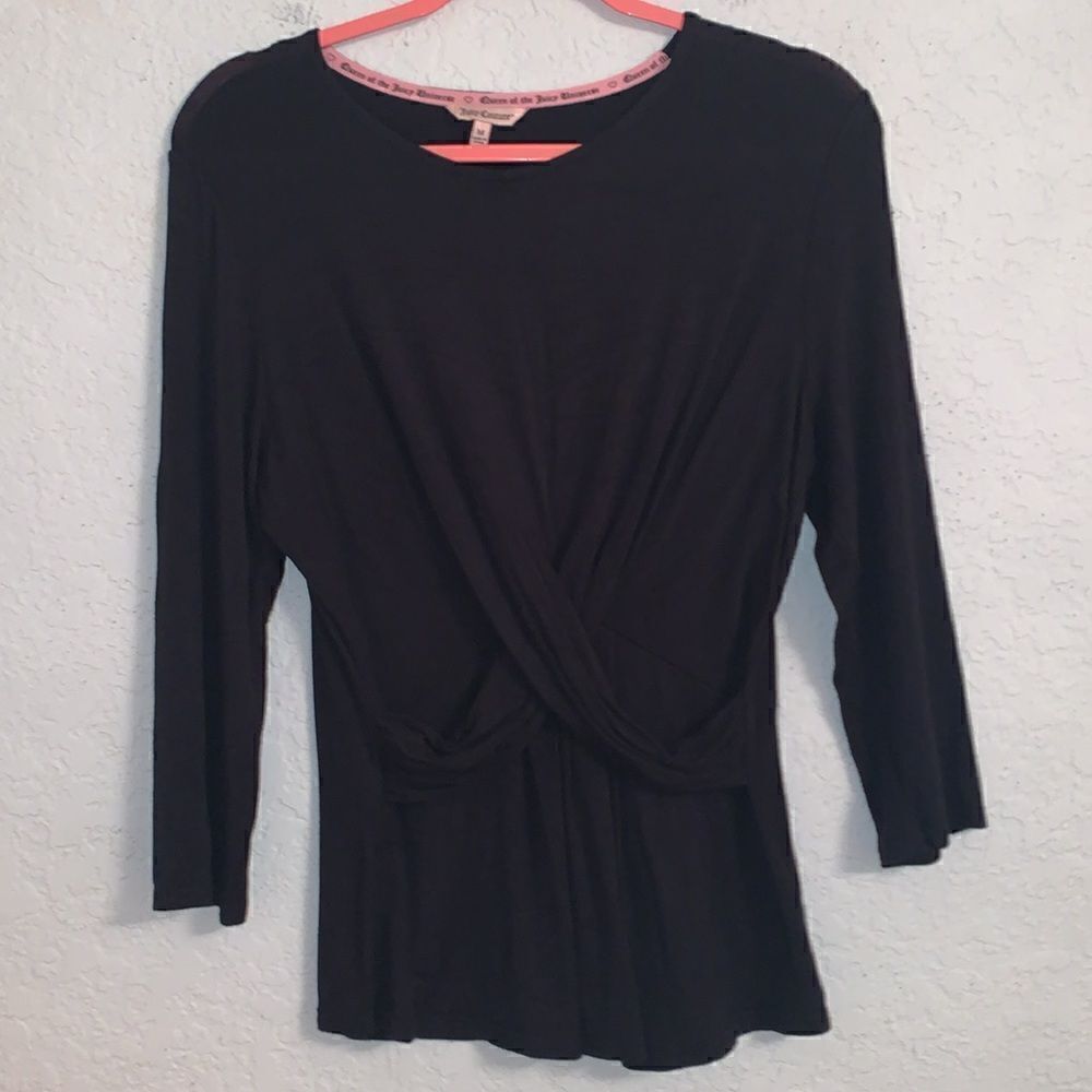 Juicy Couture Viscose Blend Black Top Size M